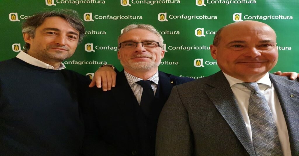 il presidente Confagricoltura Bonvicini tra i vice Vertuani e Betti
