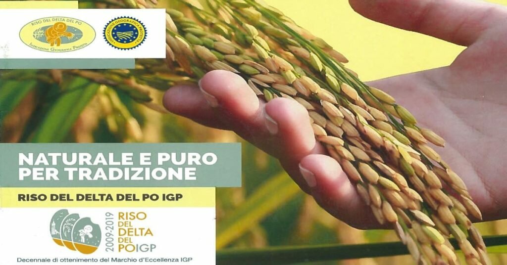 logo e immagini 10 anni riso del delta del po