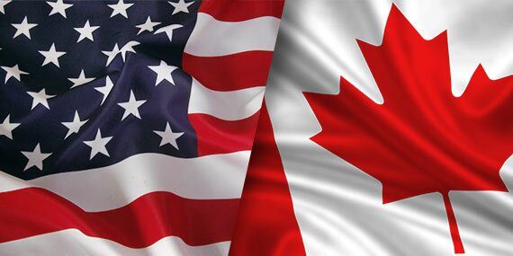 bandiere Usa e Canada