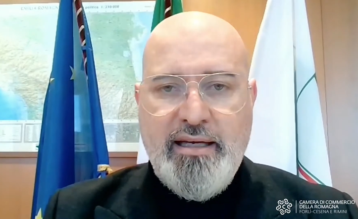 Primo piano di Stefano Bonaccini, presidente Regione Emilia-Romagna