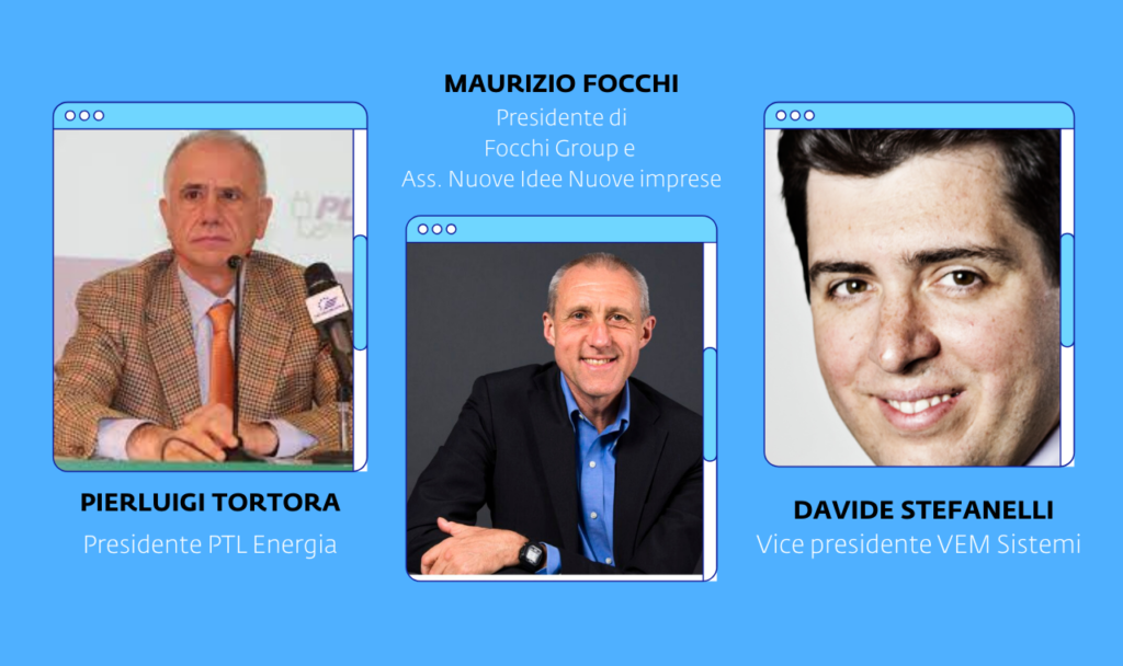 Immagine con i tre imprenditori che hanno partecipato con contributi video Immagine con i tre imprenditori che hanno partecipato con contributi video
